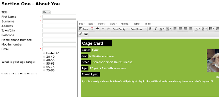 screenshot of Animal Shelter Manager